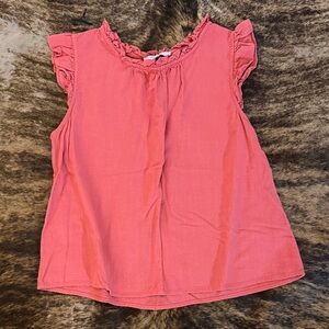fun 2 fun Coral Ruffle Sleeve Tank Top